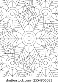 All these designs are hand-drawn and unique 
Flower Border is a Beautiful black and white illustration for adult coloring book,
This is a printable Beautiful Zentangle Coloring page for KDP Interior,