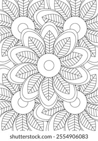 All these designs are hand-drawn and unique 
Flower Border is a Beautiful black and white illustration for adult coloring book,
This is a printable Beautiful Zentangle Coloring page for KDP Interior,