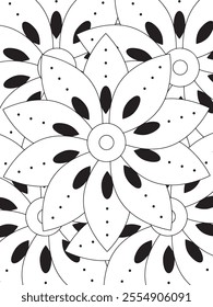 All these designs are hand-drawn and unique 
Flower Border is a Beautiful black and white illustration for adult coloring book,
This is a printable Beautiful Zentangle Coloring page for KDP Interior,