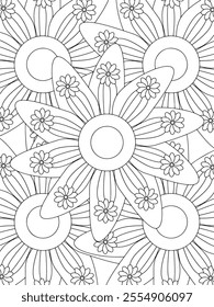 All these designs are hand-drawn and unique 
Flower Border is a Beautiful black and white illustration for adult coloring book,
This is a printable Beautiful Zentangle Coloring page for KDP Interior,