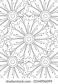 All these designs are hand-drawn and unique 
Flower Border is a Beautiful black and white illustration for adult coloring book,
This is a printable Beautiful Zentangle Coloring page for KDP Interior,