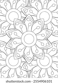 All these designs are hand-drawn and unique 
Flower Border is a Beautiful black and white illustration for adult coloring book,
This is a printable Beautiful Zentangle Coloring page for KDP Interior,