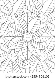 All these designs are hand-drawn and unique 
Flower Border is a Beautiful black and white illustration for adult coloring book,
This is a printable Beautiful Zentangle Coloring page for KDP Interior,