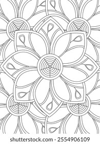 All these designs are hand-drawn and unique 
Flower Border is a Beautiful black and white illustration for adult coloring book,
This is a printable Beautiful Zentangle Coloring page for KDP Interior,