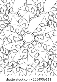 All these designs are hand-drawn and unique 
Flower Border is a Beautiful black and white illustration for adult coloring book,
This is a printable Beautiful Zentangle Coloring page for KDP Interior,