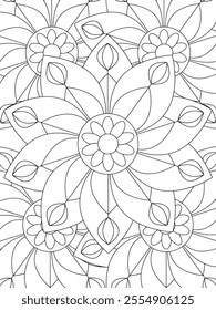 All these designs are hand-drawn and unique 
Flower Border is a Beautiful black and white illustration for adult coloring book,
This is a printable Beautiful Zentangle Coloring page for KDP Interior,