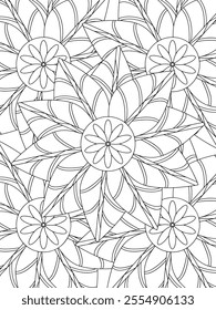 All these designs are hand-drawn and unique 
Flower Border is a Beautiful black and white illustration for adult coloring book,
This is a printable Beautiful Zentangle Coloring page for KDP Interior,