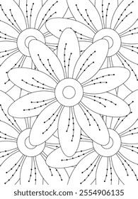 All these designs are hand-drawn and unique 
Flower Border is a Beautiful black and white illustration for adult coloring book,
This is a printable Beautiful Zentangle Coloring page for KDP Interior,