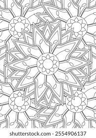 All these designs are hand-drawn and unique 
Flower Border is a Beautiful black and white illustration for adult coloring book,
This is a printable Beautiful Zentangle Coloring page for KDP Interior,