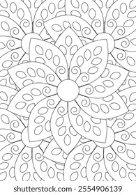 All these designs are hand-drawn and unique 
Flower Border is a Beautiful black and white illustration for adult coloring book,
This is a printable Beautiful Zentangle Coloring page for KDP Interior,