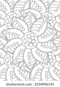 All these designs are hand-drawn and unique 
Flower Border is a Beautiful black and white illustration for adult coloring book,
This is a printable Beautiful Zentangle Coloring page for KDP Interior,