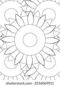 All these designs are hand-drawn and unique 
Beautiful Flowers black and white illustration for adult coloring book,
This is a printable Beautiful Zentangle Coloring page for KDP Interior,