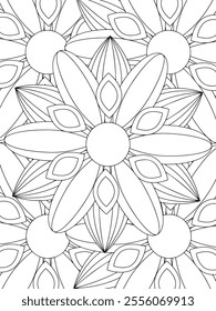 All these designs are hand-drawn and unique 
Beautiful Flowers black and white illustration for adult coloring book,
This is a printable Beautiful Zentangle Coloring page for KDP Interior,