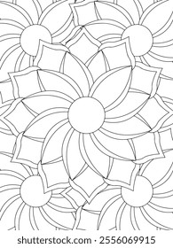 All these designs are hand-drawn and unique 
Beautiful Flowers black and white illustration for adult coloring book,
This is a printable Beautiful Zentangle Coloring page for KDP Interior,