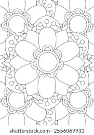 All these designs are hand-drawn and unique 
Beautiful Flowers black and white illustration for adult coloring book,
This is a printable Beautiful Zentangle Coloring page for KDP Interior,