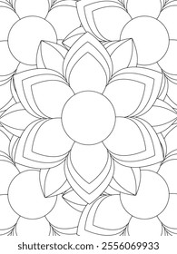 All these designs are hand-drawn and unique 
Beautiful Flowers black and white illustration for adult coloring book,
This is a printable Beautiful Zentangle Coloring page for KDP Interior,