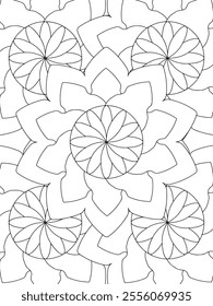 All these designs are hand-drawn and unique 
Beautiful Flowers black and white illustration for adult coloring book,
This is a printable Beautiful Zentangle Coloring page for KDP Interior,