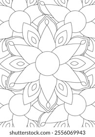 All these designs are hand-drawn and unique 
Beautiful Flowers black and white illustration for adult coloring book,
This is a printable Beautiful Zentangle Coloring page for KDP Interior,