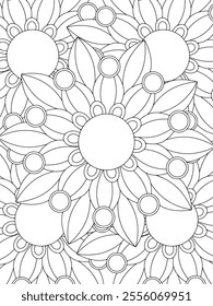 All these designs are hand-drawn and unique 
Beautiful Flowers black and white illustration for adult coloring book,
This is a printable Beautiful Zentangle Coloring page for KDP Interior,