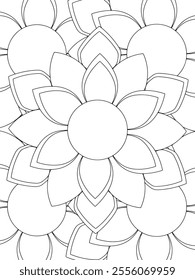 All these designs are hand-drawn and unique 
Beautiful Flowers black and white illustration for adult coloring book,
This is a printable Beautiful Zentangle Coloring page for KDP Interior,