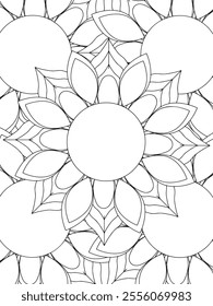 All these designs are hand-drawn and unique 
Beautiful Flowers black and white illustration for adult coloring book,
This is a printable Beautiful Zentangle Coloring page for KDP Interior,