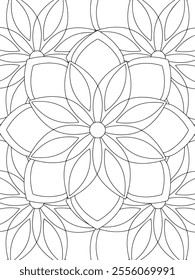 All these designs are hand-drawn and unique 
Beautiful Flowers black and white illustration for adult coloring book,
This is a printable Beautiful Zentangle Coloring page for KDP Interior,