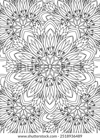 All these designs are hand-drawn and unique 
Flower Beautiful black and white illustration for adult coloring book,
This is a printable Beautiful Zentangle Coloring page for KDP Interior, POD products