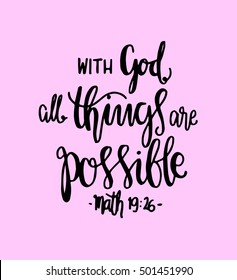 182 With God All Things Are Possible Stock Vectors, Images & Vector Art ...