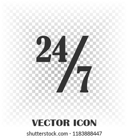 All time active icon isolated flat vector web icon