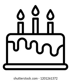 All time party favorite dessert, birthday cake with candles 