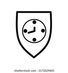 all time protection icon with trendy design