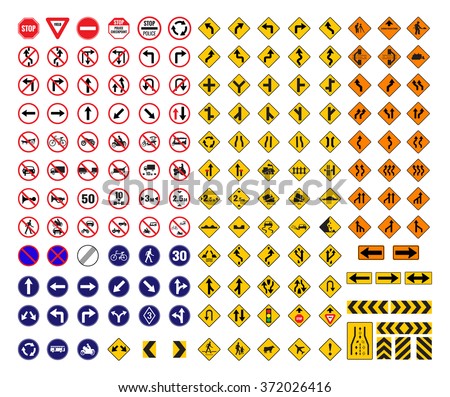 all traffic signs vector