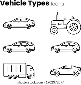 All transport vehicles icon set