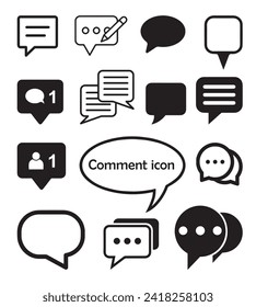 All type of comment icon, vector, eps 