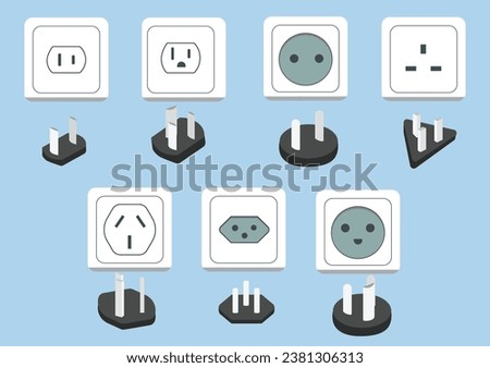 All types of AC power plugs and sockets. Types of socket. Types of plugs and sockets by countries.