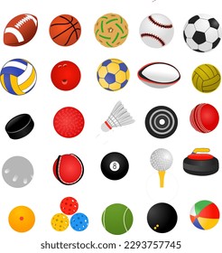 all types of balls that are used during sports


