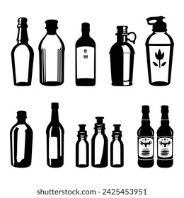 All types of bottle  vector, icon, illustration 