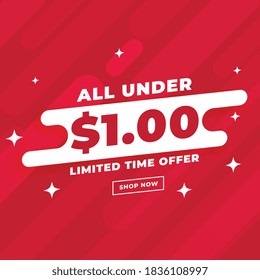 all under dollar one sale and deal template