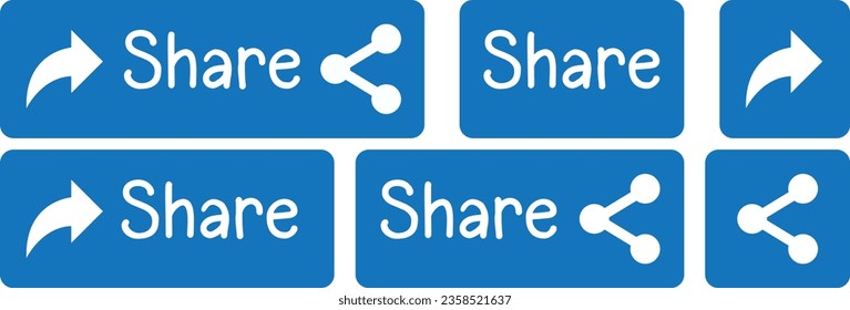 All variants and combinations of the Share icon. Simple text.