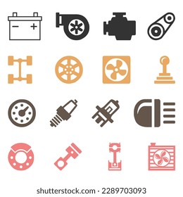 All vector car repair icons