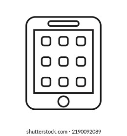 All, All View, App Line Icon. Outline Vector.