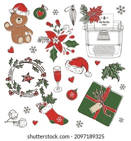 All I want for Christmas. Graphic collection of Christmas related elements