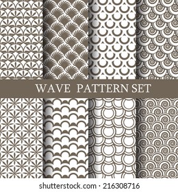 all wave seamless pattern set