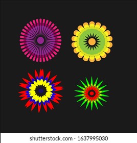 All the way through the colorful circles vector grouped into groups