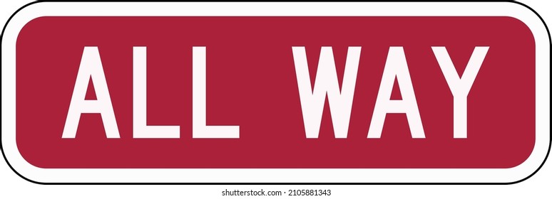 All Way, traffic Safety, red, traffic sign
