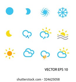 All weather icons in vector file.