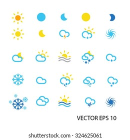 All weather icons in vector file.