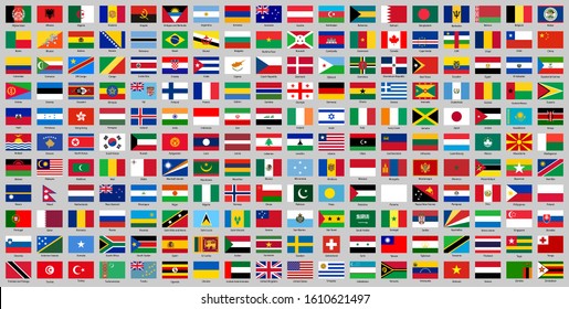 all world countries national flags - Shutterstock ID 1610621497
