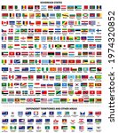 all world countries (sovereign states, dependent territories and other areas) flags, arranged in alphabetical order. Vector collection