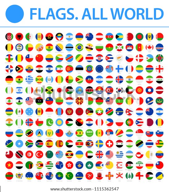 All World Flags New 2018 Vector Stock Vector (Royalty Free) 1115362547